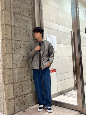 「アイテム（ナイロンジャケット）」を使った、ITOさん（メンズ・180cm）の秋コーディネート