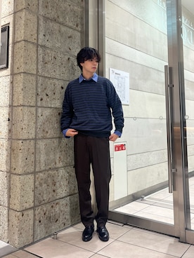 「URBAN RESEARCH DOORS（アーバンリサーチドアーズ）のLIFE STYLE TAILOR　マルチスペックコインローファー（ドレスシューズ）」を使った、ITOさん（メンズ・180cm）の秋コーディネート
