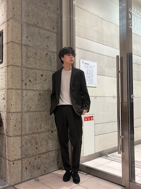 「アイテム（スーツジャケット）」を使った、ITOさん（メンズ・180cm）の冬コーディネート