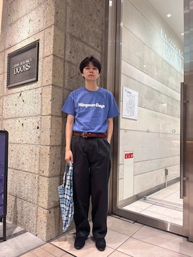 「FORK&SPOON（フォークアンドスプーン）のFORK&SPOON　フレンチドリルピグメントチノパンツ（その他パンツ）」を使った、ITOさん（メンズ・180cm）の夏コーディネート