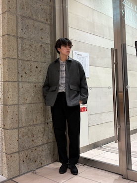 「アイテム（カバーオール）」を使った、ITOさん（メンズ・180cm）の冬コーディネート