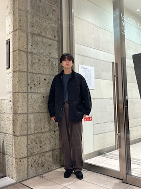 「トレンド秋素材コーデ」｜ITOさん（メンズ・180cm）の秋コーディネート