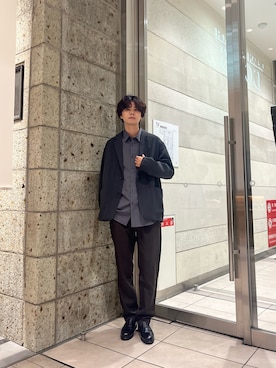 「URBAN RESEARCH DOORS（アーバンリサーチドアーズ）のLIFE STYLE TAILOR　マルチスペックコインローファー（ドレスシューズ）」を使った、ITOさん（メンズ・180cm）の秋コーディネート