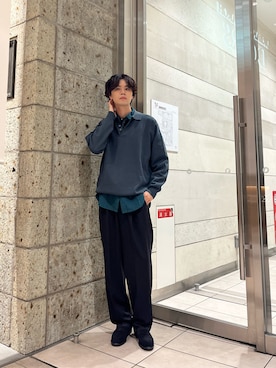 「アイテム（ポロシャツ）」を使った、ITOさん（メンズ・180cm）の秋コーディネート