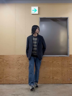 「アイテム（スーツジャケット）」を使った、ITOさん（メンズ・180cm）の秋コーディネート