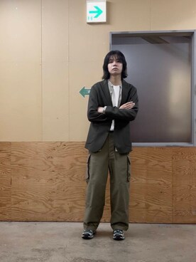 「アイテム（スーツジャケット）」を使った、ITOさん（メンズ・180cm）の秋コーディネート