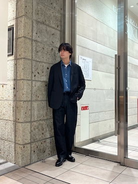 「アイテム（フォーマルスーツ/小物）」を使った、ITOさん（メンズ・180cm）の秋コーディネート