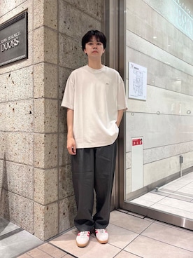 「LACOSTE（ラコステ）のアイテム（Tシャツ/カットソー）」を使った、ITOさん（メンズ・180cm）の夏コーディネート