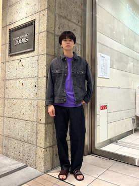 「アメカジ」｜「アイテム（ジャケット/アウター）」を使った、ITOさん（メンズ・180cm）の夏コーディネート