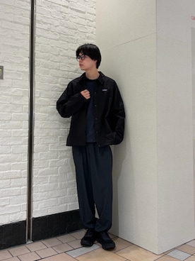 「URBAN RESEARCH DOORS（アーバンリサーチドアーズ）のpatagonia　LW ALL-WEAR UNLINED JACKET（カバーオール、ブラック系）」を使った、ITOさん（メンズ・180cm）の春コーディネート