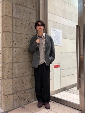 「URBAN RESEARCH DOORS（アーバンリサーチドアーズ）のFORK&SPOON　キャリーマンテーラードジャケット（テーラードジャケット、グレー系）」を使った、ITOさん（メンズ・180cm）の春コーディネート