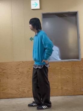 「URBAN RESEARCH DOORS（アーバンリサーチドアーズ）のウールブレンドネップワンタックパンツ（その他パンツ）」を使った、ITOさん（メンズ・180cm）の秋コーディネート