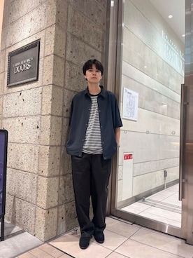 「FORK&SPOON（フォークアンドスプーン）のFORK&SPOON　フレンチドリルピグメントチノパンツ（その他パンツ）」を使った、ITOさん（メンズ・180cm）の夏コーディネート