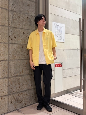 「アイテム（カバーオール）」を使った、ITOさん（メンズ・180cm）の春コーディネート
