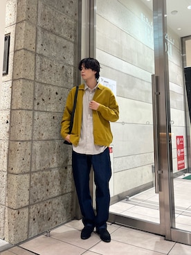 「URBAN RESEARCH DOORS（アーバンリサーチドアーズ）の『XLサイズ/WEB限定/仁村紗和さん着用』『UR TECH 200日ニット』シャツ カーディガン（カーディガン/ボレロ）」を使った、ITOさん（メンズ・180cm）の秋コーディネート