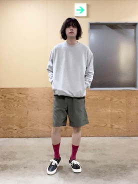 「アイテム（スウェット）」を使った、ITOさん（メンズ・180cm）の夏コーディネート