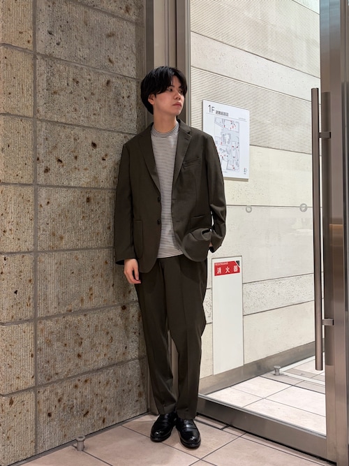LIFE STYLE TAILOR リネンライクコンフォータブルパンツ（スーツパンツ