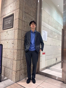 「アイテム（スーツパンツ）」を使った、ITOさん（メンズ・180cm）の夏コーディネート