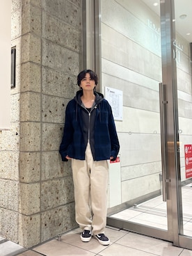 「VANS（バンズ）のExclusive VANS　Old Skool（スニーカー）」を使った、ITOさん（メンズ・180cm）の秋コーディネート