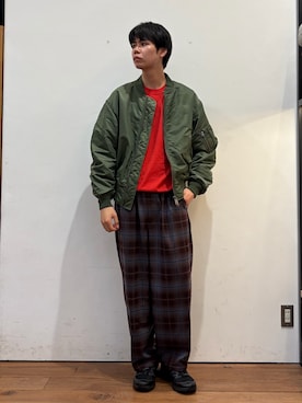 「EKAL（エカル）のアイテム（その他パンツ）」を使った、ITOさん（メンズ・180cm）の秋コーディネート