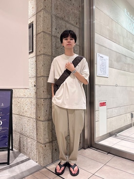 「アイテム（サンダル）」を使った、ITOさん（メンズ・180cm）の夏コーディネート