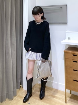 「ROSE BUD（ローズバッド）のアイテム（アクセサリー）」を使った、MAMIさん（レディース・160cm）の春コーディネート