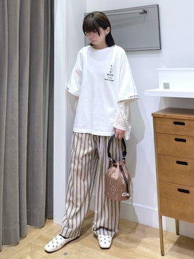 「ROSE BUD（ローズバッド）のアイテム」を使った、MAMIさん（レディース・160cm）の夏コーディネート