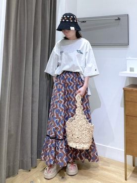 「ROSE BUD（ローズバッド）のアイテム」を使った、MAMIさん（レディース・160cm）の夏コーディネート