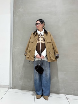 「アイテム（バッグ）」を使った、makiさん（レディース・157cm・40代）の秋コーディネート