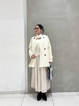 「アイテム（その他アウター）」を使った、makiさん（レディース・157cm・40代）の秋コーディネート