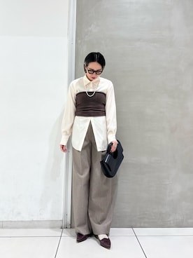 「アイテム（その他トップス）」を使った、makiさん（レディース・157cm・40代）の秋コーディネート