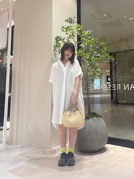 「ワントーンコーディネート」｜莉央さん（レディース・166cm）の春コーディネート