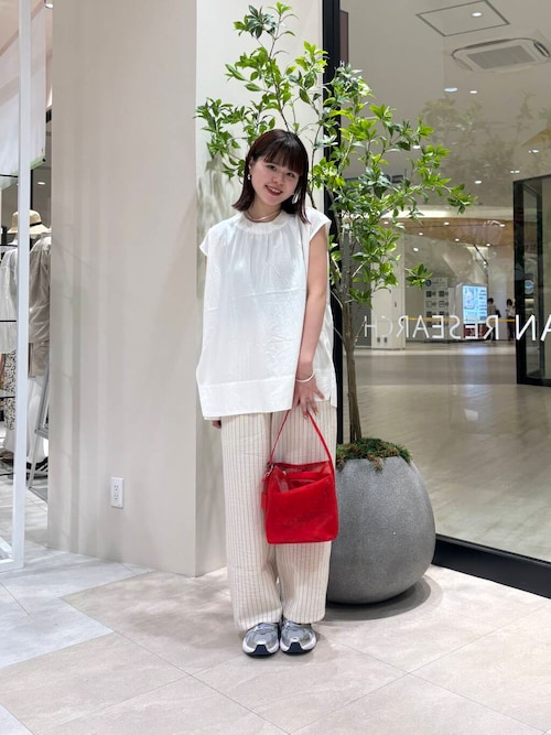 【アイテムズ アーバンリサーチ（レディース）】サイドスリットフレンチブラウス ITEMS URBANRESEARCH ブラウス シャツ サイドスリットフレンチ