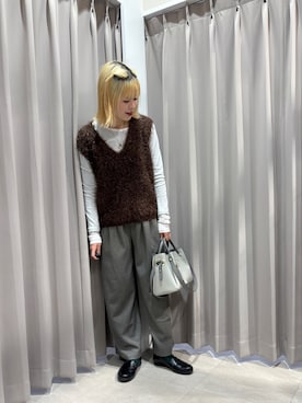 莉央さん（レディース・166cm）の冬コーディネート