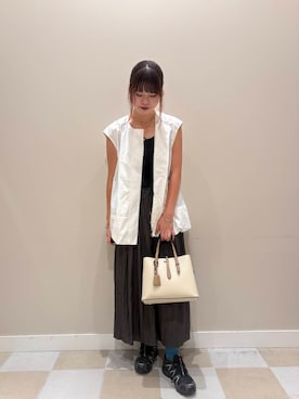 「アーバンリサーチ」｜「アイテム（バッグ）」を使った、莉央さん（レディース・166cm）の夏コーディネート