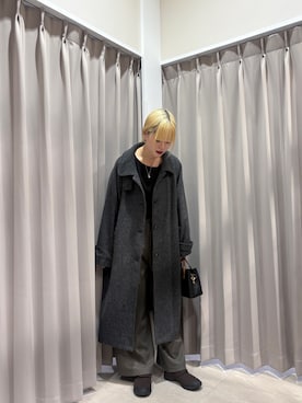 「アイテム（その他アウター、その他）」を使った、莉央さん（レディース・166cm）の冬コーディネート