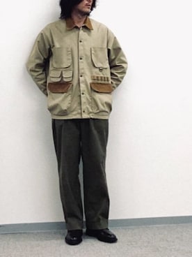 「アイテム（ドレスシューズ、ブラウン系）」を使った、regal foot communityさん（メンズ・171cm）の冬コーディネート