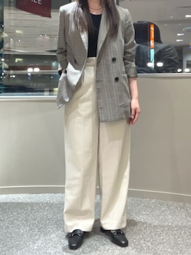 「REGAL（リーガル）のリーガルレディース F94R ビット付きパンプス（パンプス、ブラック系）」を使った、regal foot communityさん（メンズ・171cm）の春コーディネート