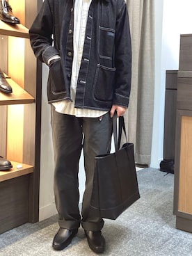 「アイテム（スリッポン）」を使った、regal foot communityさん（メンズ・165cm）の冬コーディネート