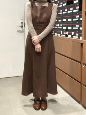 「REGAL（リーガル）のリーガル レディース F83R デッキタイプ ローファー（ローファー、ブラウン系）」を使った、regal foot communityさん（メンズ・171cm）の春コーディネート