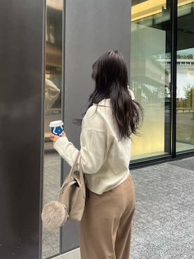 「スラックスパンツ」｜ayaさん（レディース・161cm）の秋コーディネート