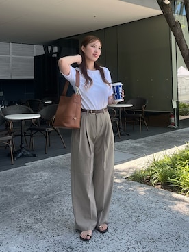 「IACUCCI（イアクッチ）のアイテム」を使った、ayaさん（レディース・161cm）の夏コーディネート