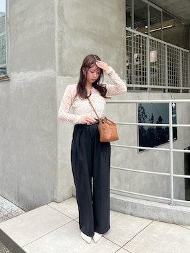 「IACUCCI（イアクッチ）のアイテム」を使った、ayaさん（レディース・161cm）の春コーディネート
