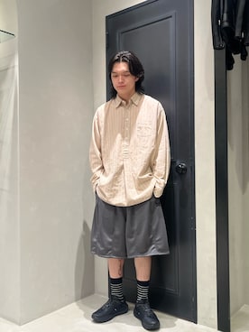 「HOKA」｜森康雄さん（メンズ・178cm）の夏コーディネート