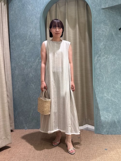 専用です。Jena espace merveilleuxリネンリボンワンピースY セール】【全骨格褒められ／体型カバー】2WAYリネンリボン