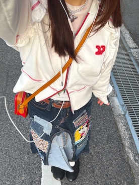 「HEIHEI（ヘイヘイ）のアイテム」を使った、しゃけさん（レディース・152cm）の春コーディネート