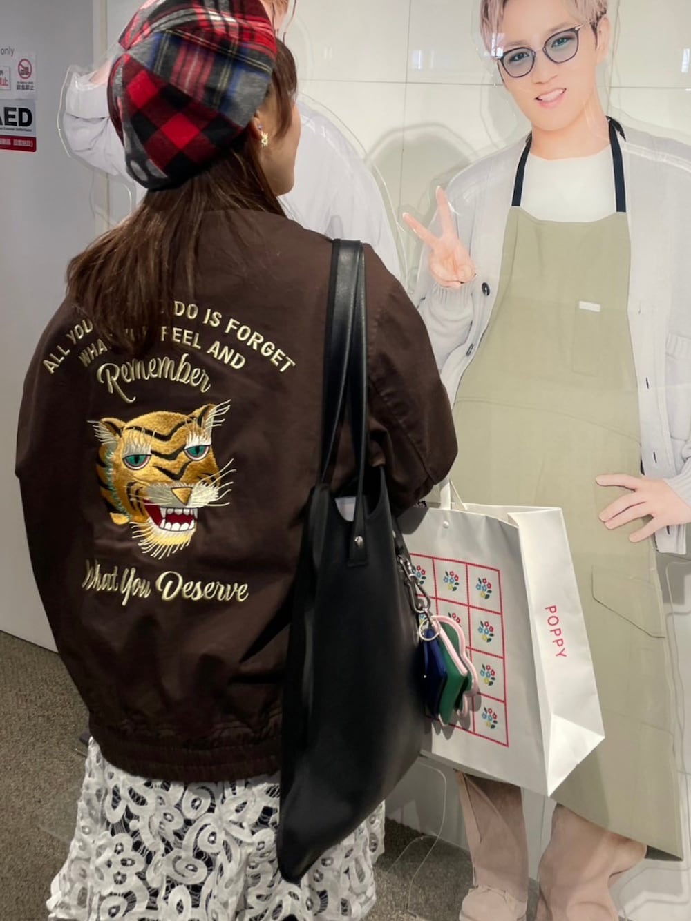 「虎、ベレー帽コーデ、低身長コーデ、神山智洋、カジュアルスタイル、WEST.、やっぱり帽子が好き」｜「Kastaneの【2025SSカタログ】バテンレースチュニック（チュニック、ホワイト系）」を使った、しゃけさん（レディース・152cm）の春コーディネートの1枚目の写真