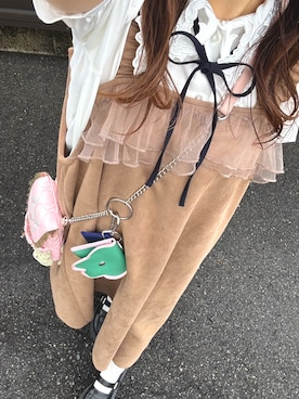 「アイテム（ポーチ）」を使った、しゃけさん（レディース・152cm）の秋コーディネート