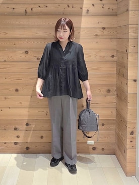 「GLOBAL WORK（グローバルワーク）のアイテム（シューズ）」を使った、テソ子さん（レディース・162cm）の春コーディネート