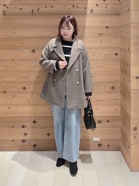 「アイテム（ショルダーバッグ）」を使った、テソ子さん（レディース・162cm・30代）の冬コーディネート